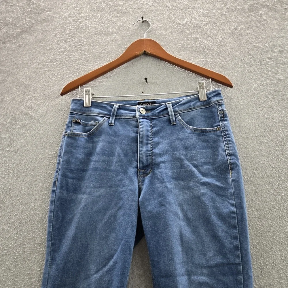 Curve Appeal Women Jeans 8 Blue Denim Capri Mid Rise Medium Wash 20" Inseam - Picture 5 of 11